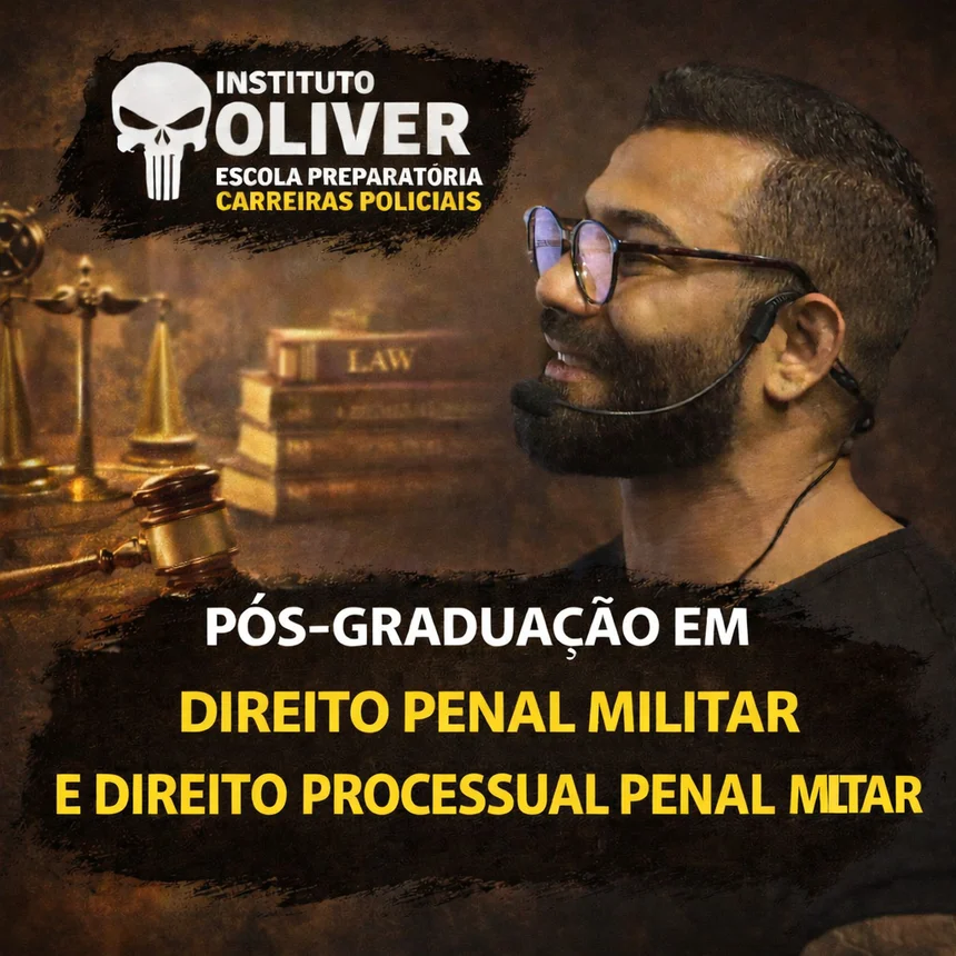 Capa do curso Pós-graduação em Direito Penal Militar e Processual Penal Militar
