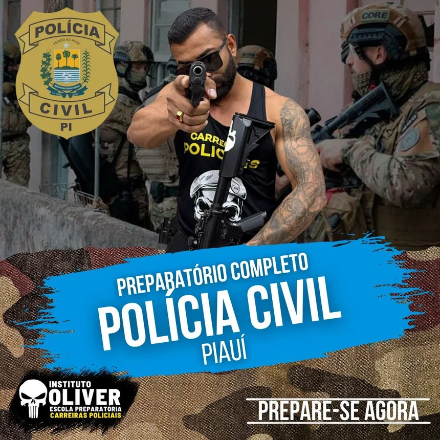 Capa do curso Polícia Civil do Piauí