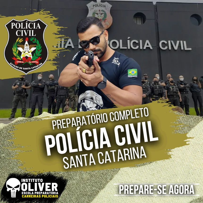 Capa do curso Polícia Civil de Santa Catarina