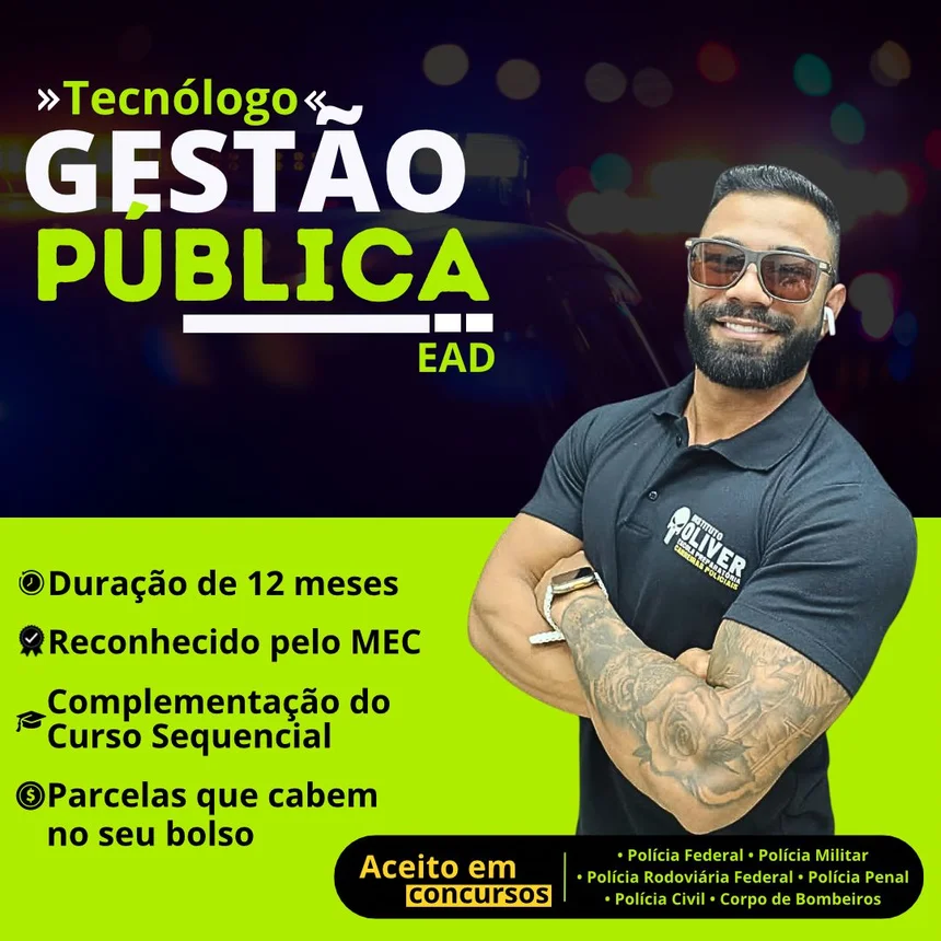 Capa do curso Tecnólogo em Gestão Pública